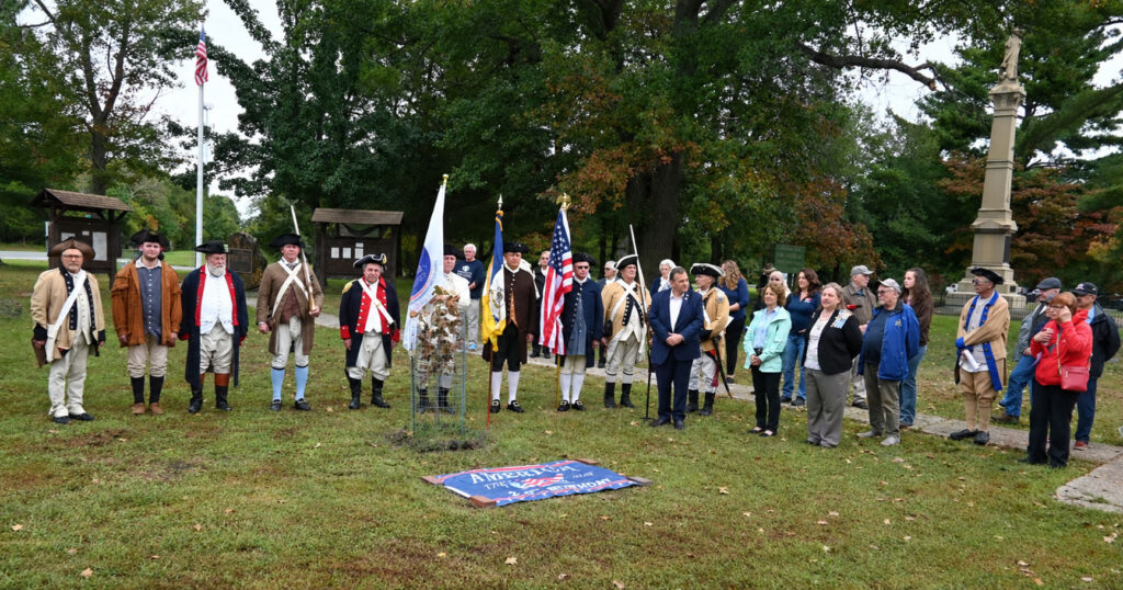 attendees at memorial service